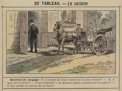 La carrozza (litografia a colori) da Gustave Fraipont