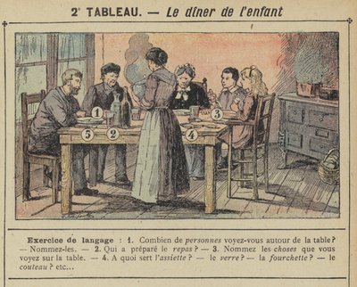 La cena del bambino da Gustave Fraipont