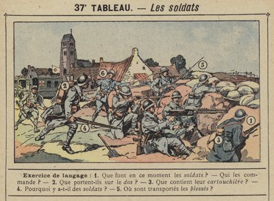 I soldati (litografia a colori) da Gustave Fraipont