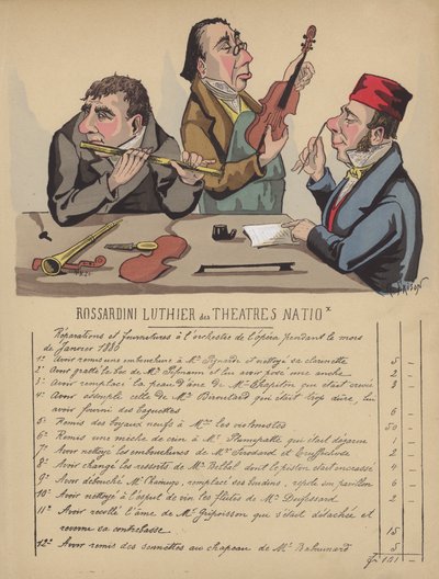 Fattura per strumenti musicali per l