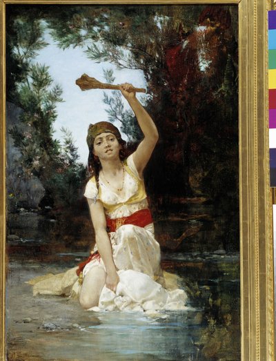 Giovane lavandaia orientale da Gustave Guillaumet