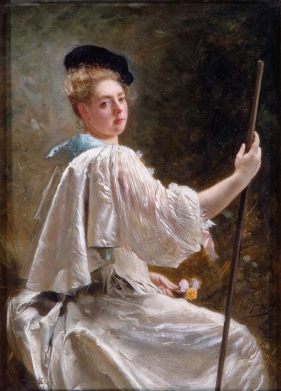 Signora con un bastone, c.1895 da Gustave Jacquet
