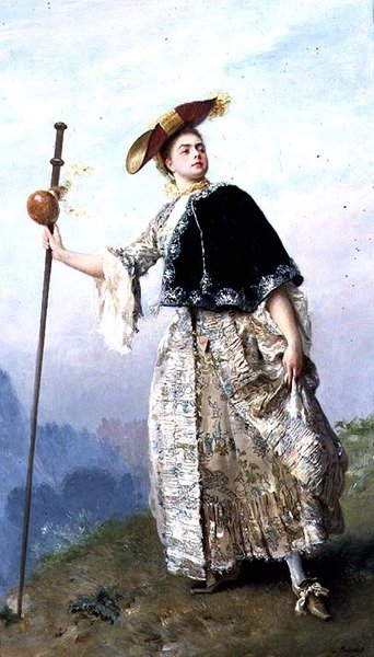 La donna alla moda da Gustave Jacquet
