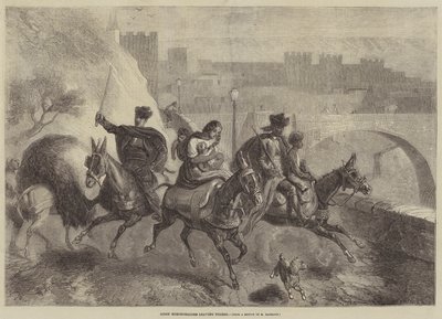 Mercanti di cavalli zingari che lasciano Toledo da Gustave Janet