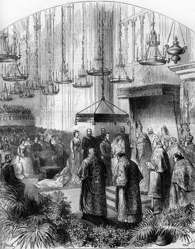 Matrimonio della Principessa Stefania del Belgio (1864-1945) e dell