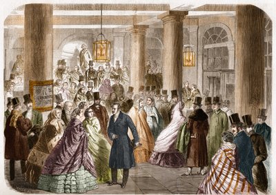 Il teatro italiano (Salle Ventadour) fu inaugurato a Parigi nel 1858. Disegno di Gustave Janet, incisione di Jahyer da Gustave Janet