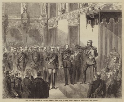 Il principe reggente di Prussia che presta giuramento nella Sala Bianca del palazzo di Berlino da Gustave Janet