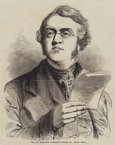William Makepeace Thackeray, autore di Vanity Fair da Gustave Janet