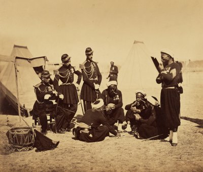 Campo di Châlons: gli zuavi della Garde al bivacco da Gustave Le Gray