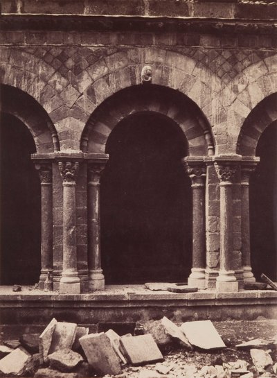 Cattedrale di Notre-Dame, dettaglio del chiostro, Le Puy da Gustave Le Gray