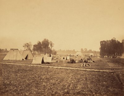 [Tende e attrezzature militari, Campo di Chalons] da Gustave Le Gray