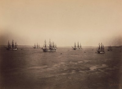 Le flotte francese e inglese, Cherbourg, agosto 1858 da Gustave Le Gray