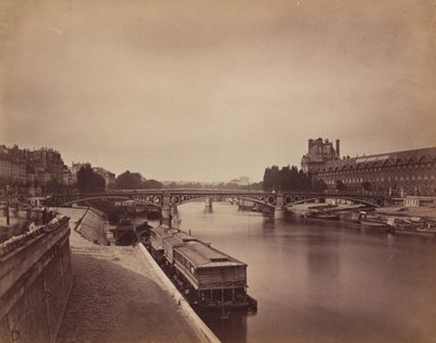 Il Pont du Carrousel, Parigi: Vista a ovest dal Pont des Arts da Gustave Le Gray