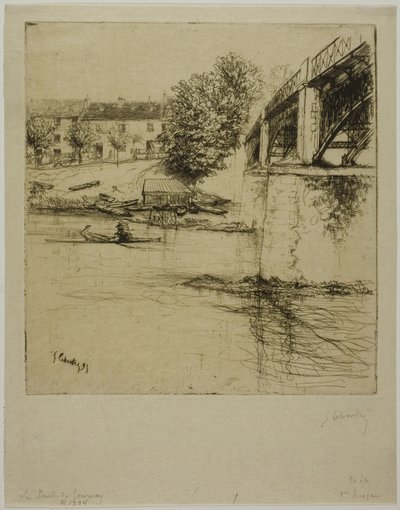 Il ponte a Gournay, di lato da Gustave Leheutre