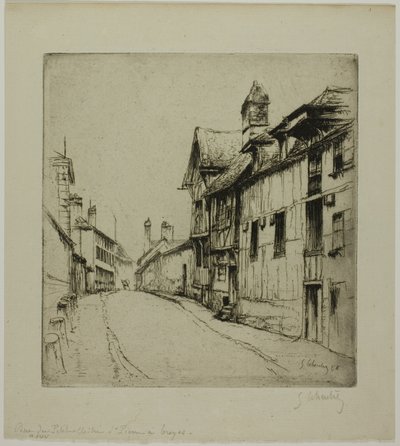La piccola strada del chiostro, Troyes da Gustave Leheutre