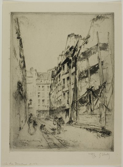 La Rue Domat, Parigi da Gustave Leheutre
