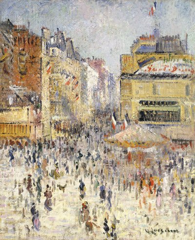 Festa della Bastiglia a Rue de Clignancourt, Parigi da Gustave Loiseau