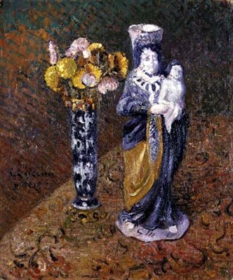 Fiori e una statuetta da Gustave Loiseau