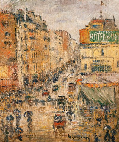 Rue de Clignancourt, Parigi, c.1924 da Gustave Loiseau