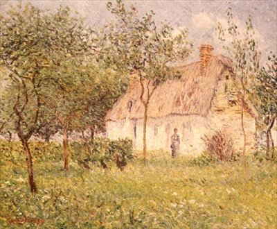 Il cottage dal tetto di paglia da Gustave Loiseau