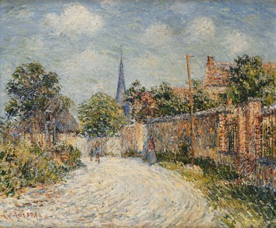 La strada del villaggio; La Rue de Village da Gustave Loiseau