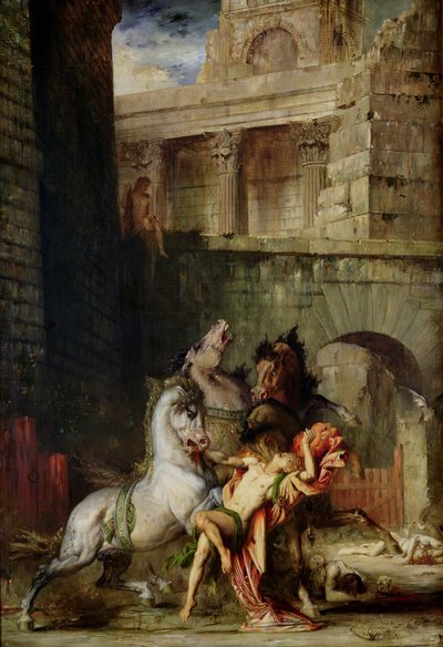 Diomede mangiato dai suoi cavalli, 1865 da Gustave Moreau