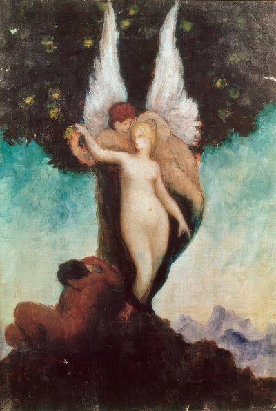 Scena immaginaria con soggetto antico. Efebo alato da Gustave Moreau