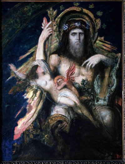 Giove (Zeus) e Semele (fulminata) di Gustave Moreau da Gustave Moreau