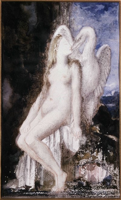 Leda e il cigno. Disegno di Gustave Moreau (1826-1898) da Gustave Moreau