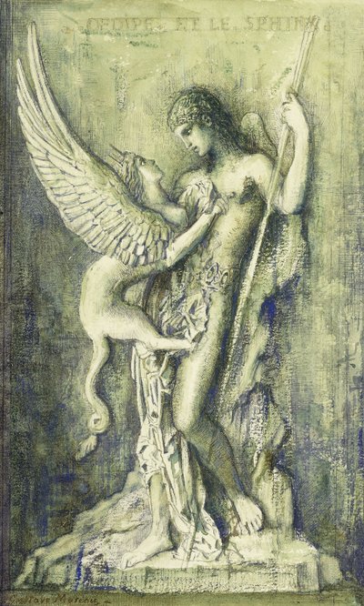 Edipo e la Sfinge da Gustave Moreau