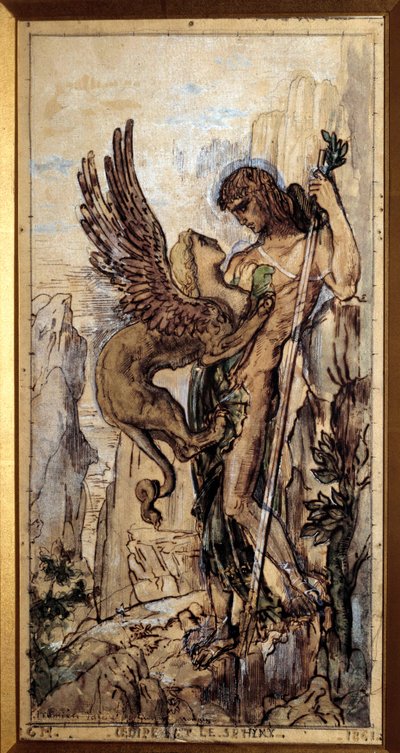 Edipo e la Sfinge da Gustave Moreau