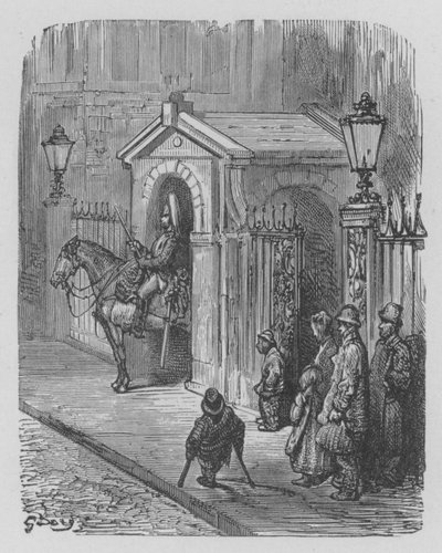 Horse-Guard di Guardia Davanti al Palazzo della Regina da Gustave after Dore