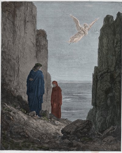 Purgatorio, Canto 19: I poeti ascendono al quinto cerchio, illustrazione dalla Divina Commedia di Dante Alighieri, 1885 da Gustave after Dore