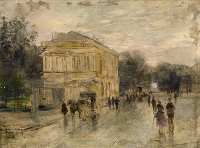 Bruxelles sotto la pioggia da Gustave de Duyts