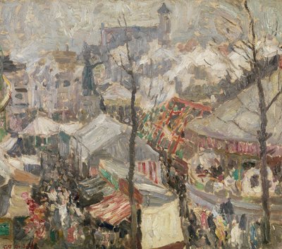 Fiera su Vrijdagmarkt a Gand da Gustave de Smet