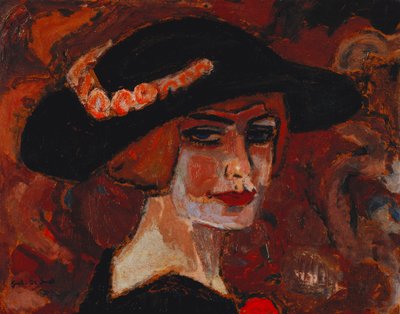 Giovane donna con cappello da Gustave de Smet