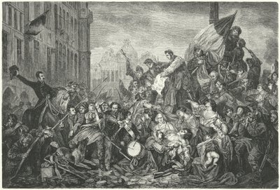 Episodio della Rivoluzione Belga del 1830 da Gustave Wappers