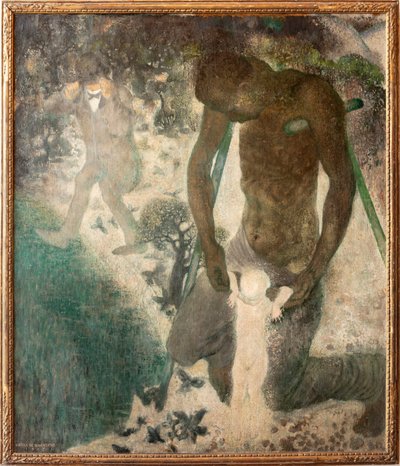 Il cieco volontario e lo storpio che vogliono insegnare a un bambino a camminare da Gustave Van de Woestyne
