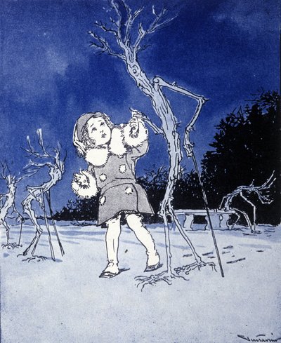 Illustrazione per "La storia di Peter Pan", favola di James Matthew Barrie (JM o J. M. Barrie) da Gustavo Gustavino Rosso