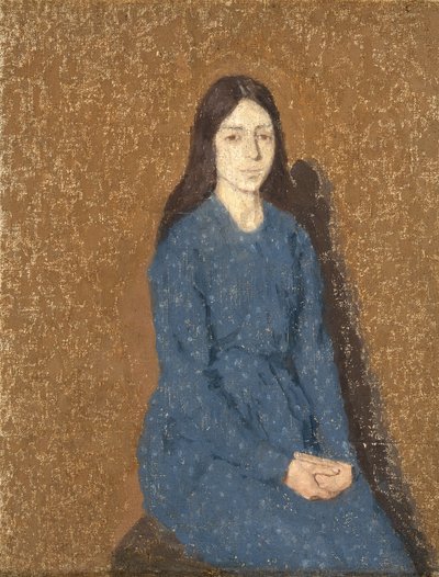 Ragazza in un vestito blu da Gwen John