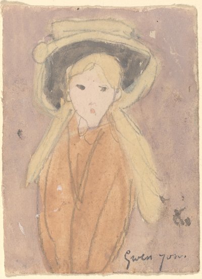 Bambina con un Grande Cappello da Gwen John