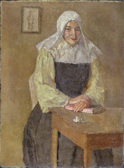 Mere Poussepin seduta a un tavolo da Gwen John