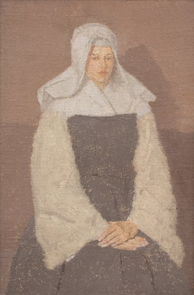Ritratto di giovane suora, 1918-19 circa (olio su tela) da Gwen John