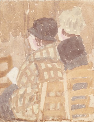 Due donne sedute in chiesa da Gwen John