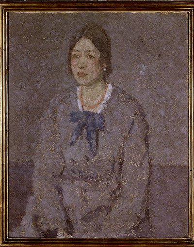 Donna con collana di corallo da Gwen John
