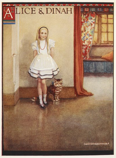 Alice e Dinah il gatto soriano da Gwynedd M. Hudson