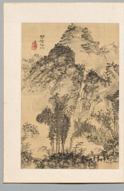 Ponte selvaggio, Passeggiata dei Poeti, fine XVIII-inizio XIX secolo da Uragami Gyokudo