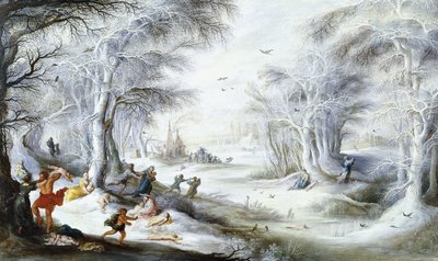 Paesaggio invernale con il massacro degli innocenti da Gysbrecht Lytens or Leytens
