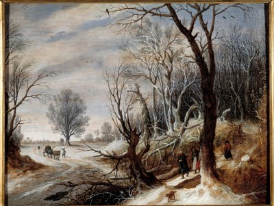 Paesaggio innevato da Gysbrecht Lytens or Leytens