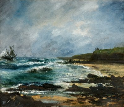 Naufragio del ketch russo Julerneck al largo delle scogliere di Marsden da H.C.B. Scott